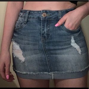 SHORT DENIM MINI SKIRT